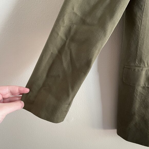 Madewell Womn XS Kale Green Oversized Drapeweave Caldwell Double-Breasted Blazer - Picture 6 of 14